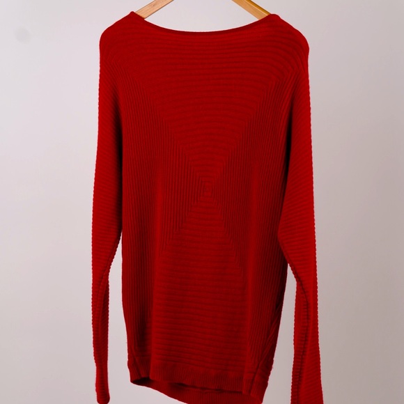 Women red wool and Cashmere  sweater sizes large, red Christmas sweater large. - Picture 4 of 9